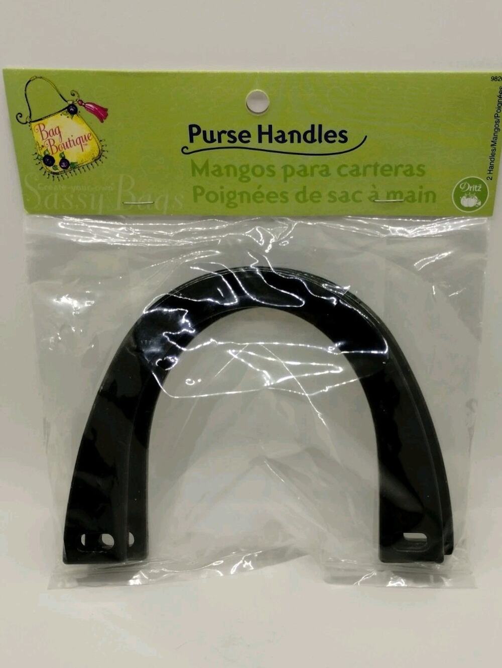 Bag Boutique Purse Handles Black Acrylic Plastic Hook Create Your Own Sassy Bag